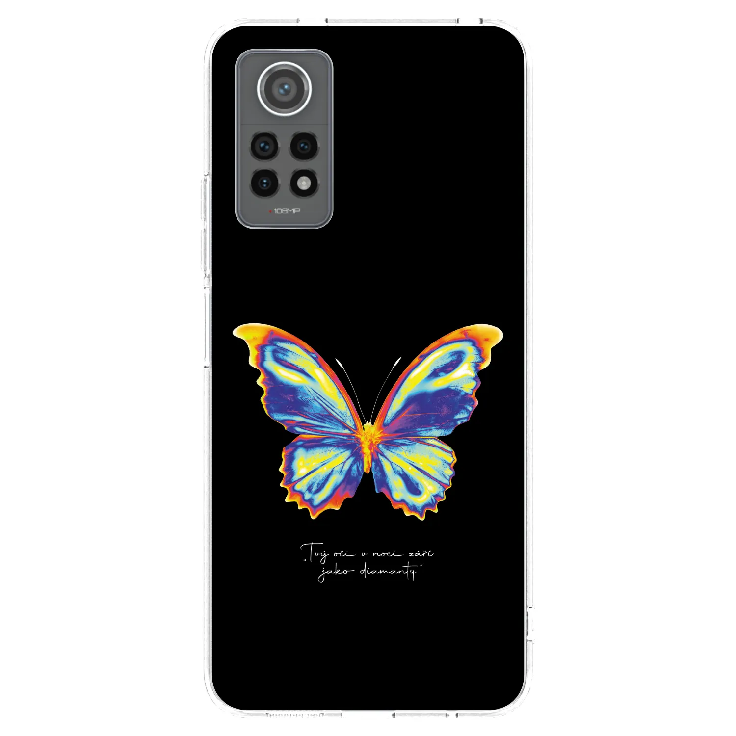 Picasee Xiaomi Redmi Note 12 Pro 4G Hülle - Transparentes Silikon - Diamanty Black