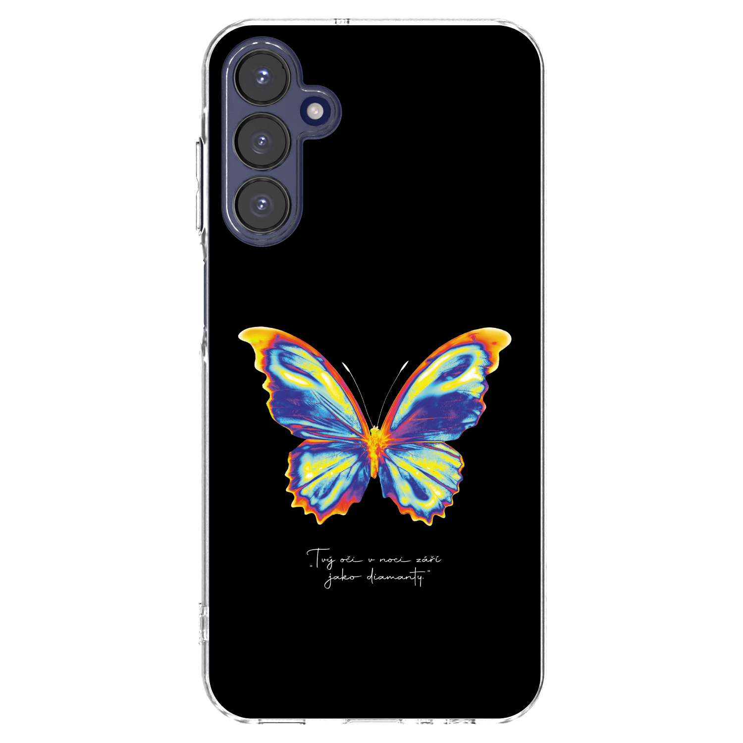 Picasee Samsung Galaxy A15 A155F 4G Hülle - Transparentes Silikon - Diamanty Black