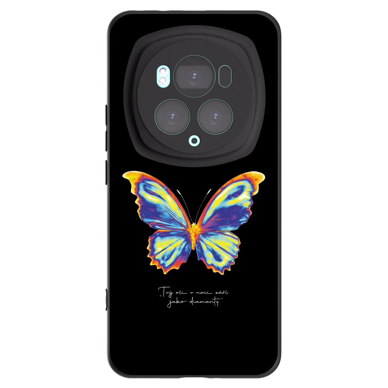 Picasee Honor Magic6 Pro Hülle - Schwarzes Silikon - Diamanty Black