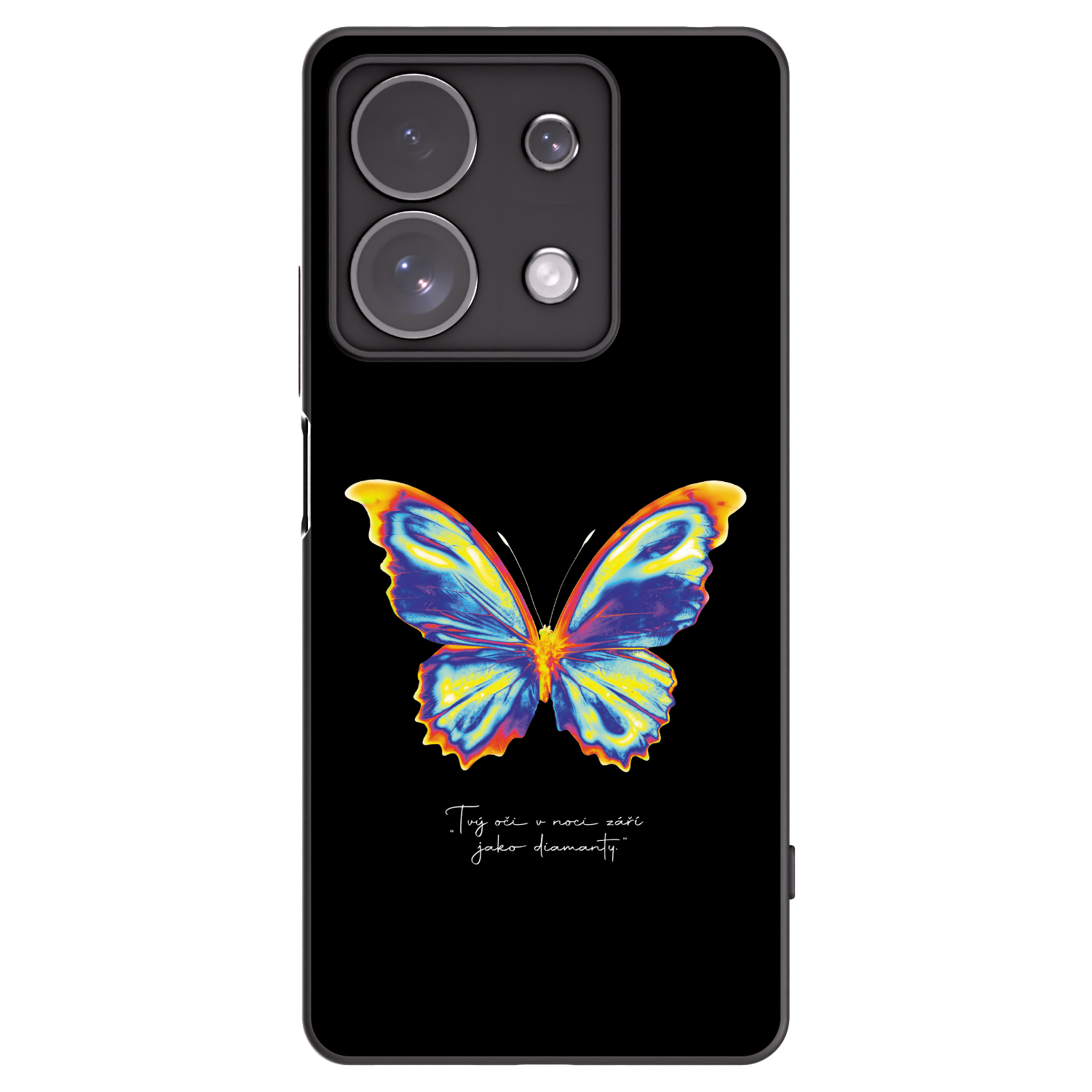 Picasee Xiaomi Redmi Note 13 Pro 4G Hülle - Schwarzes Silikon - Diamanty Black