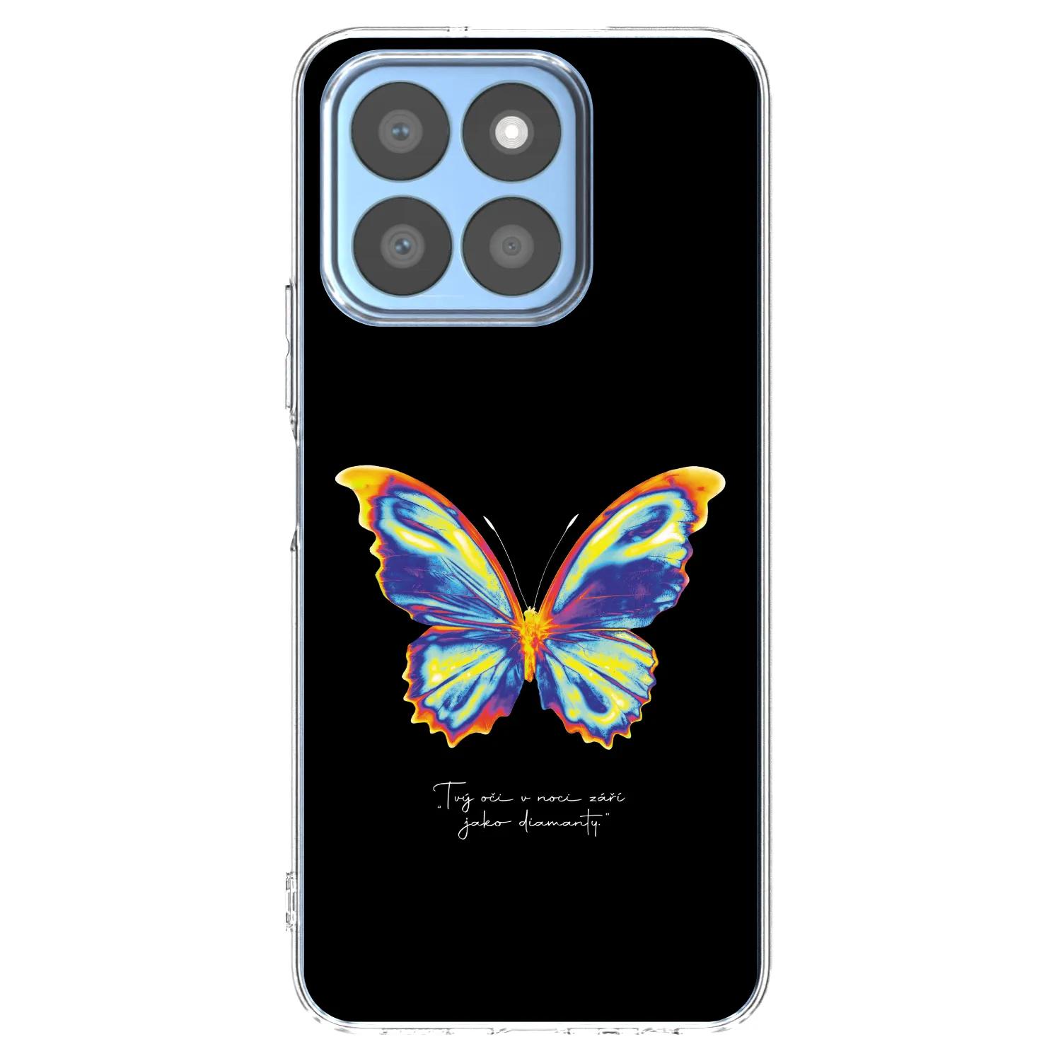 Picasee Honor X8b Hülle - Transparentes Silikon - Diamanty Black