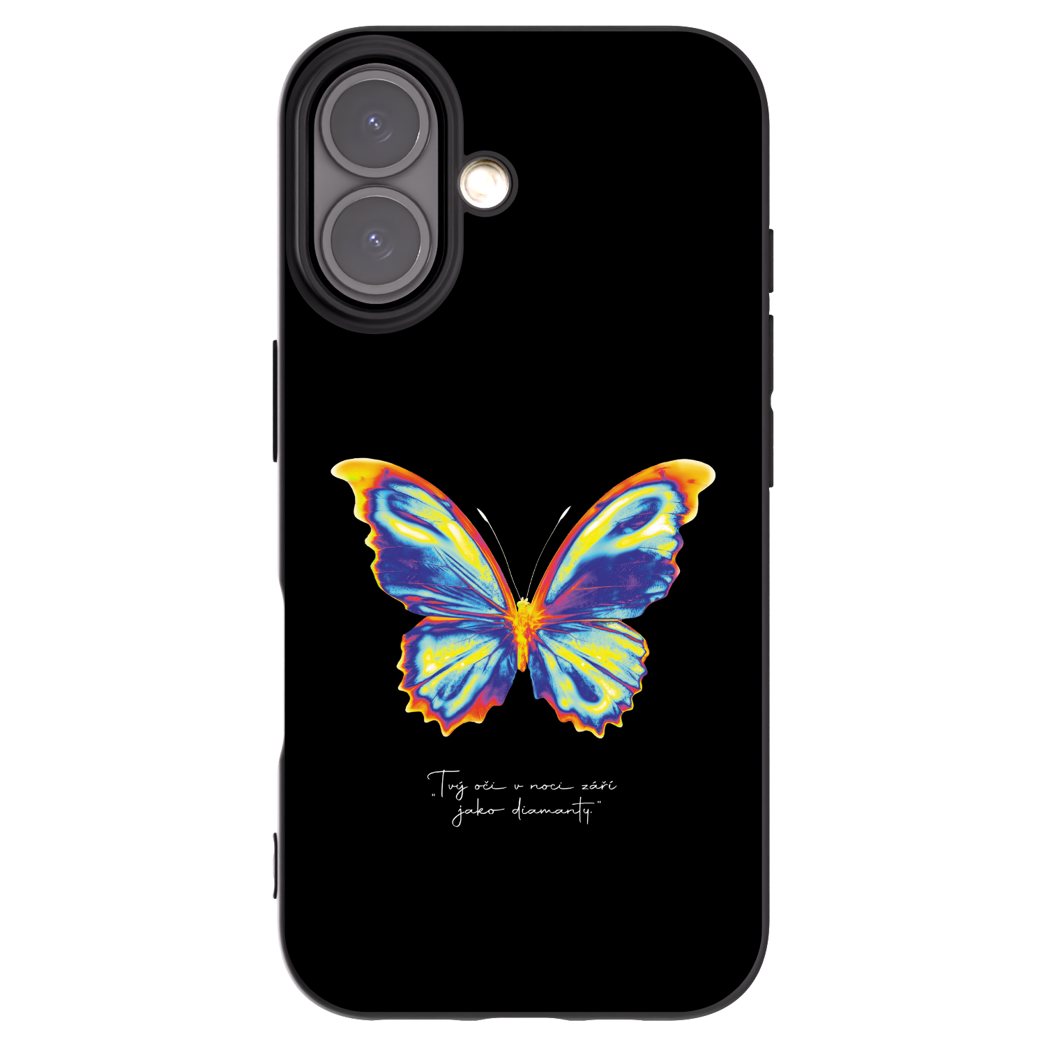 Picasee Apple iPhone 16 Hülle - Schwarzes Silikon - Diamanty Black