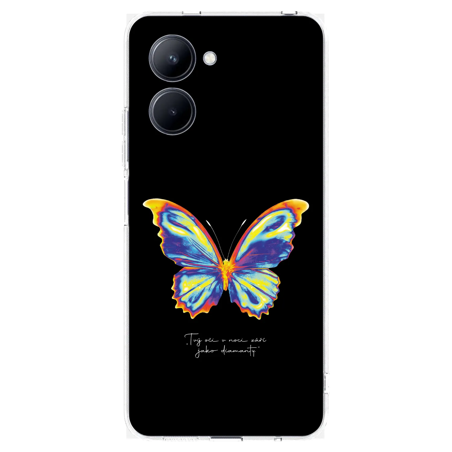 Picasee Realme C33 (2023) Hülle - Transparentes Silikon - Diamanty Black