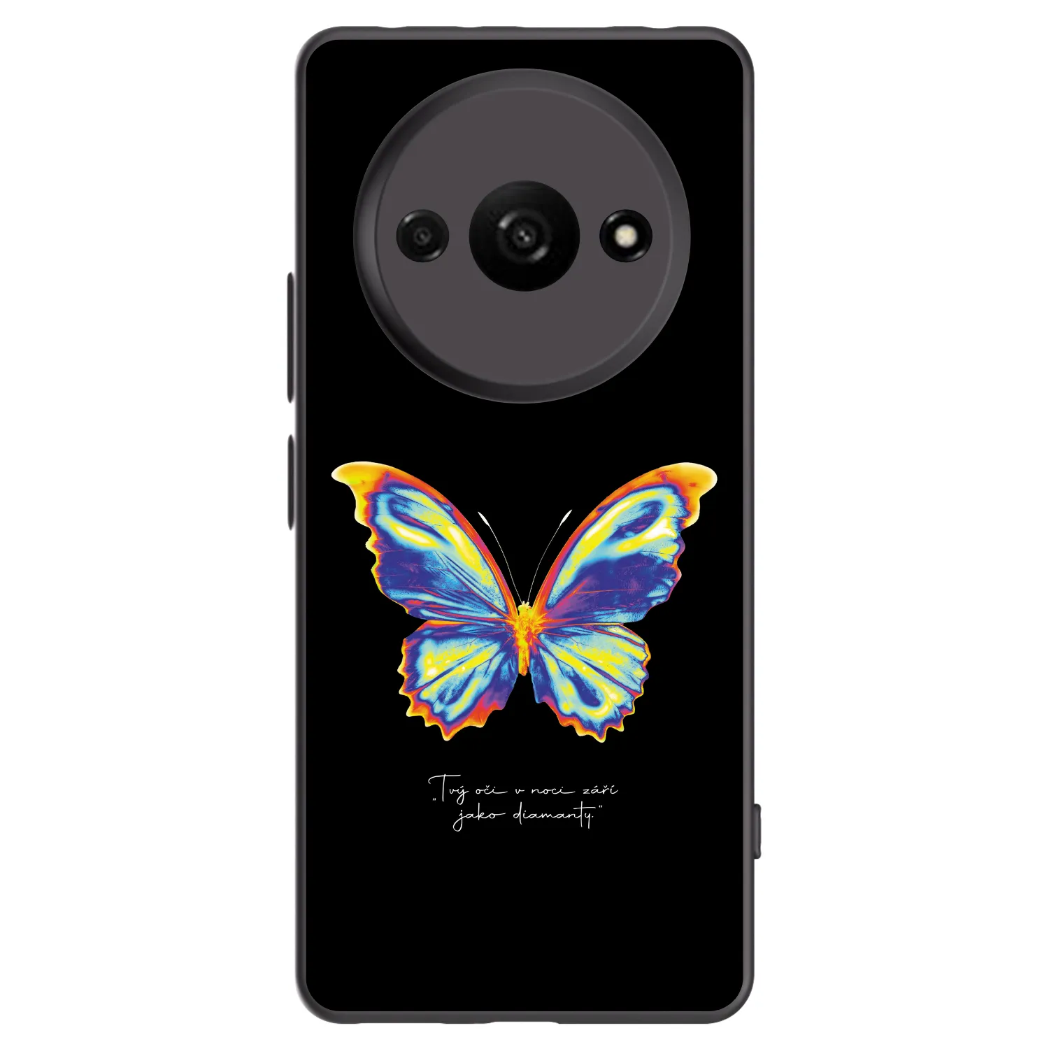 Picasee Xiaomi Redmi A3 Hülle - Schwarzes Silikon - Diamanty Black