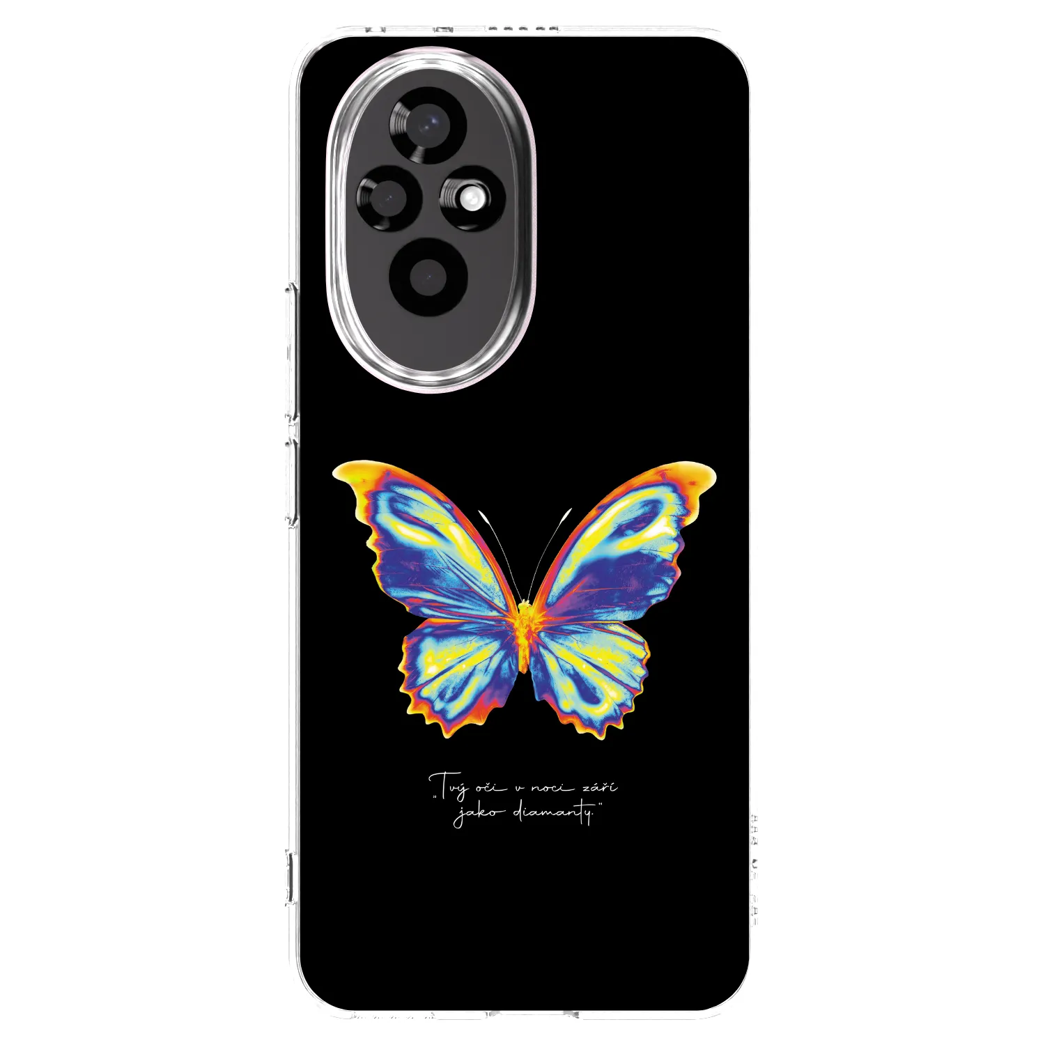 Picasee Honor 200 Pro 5G Hülle - Transparentes Silikon - Diamanty Black