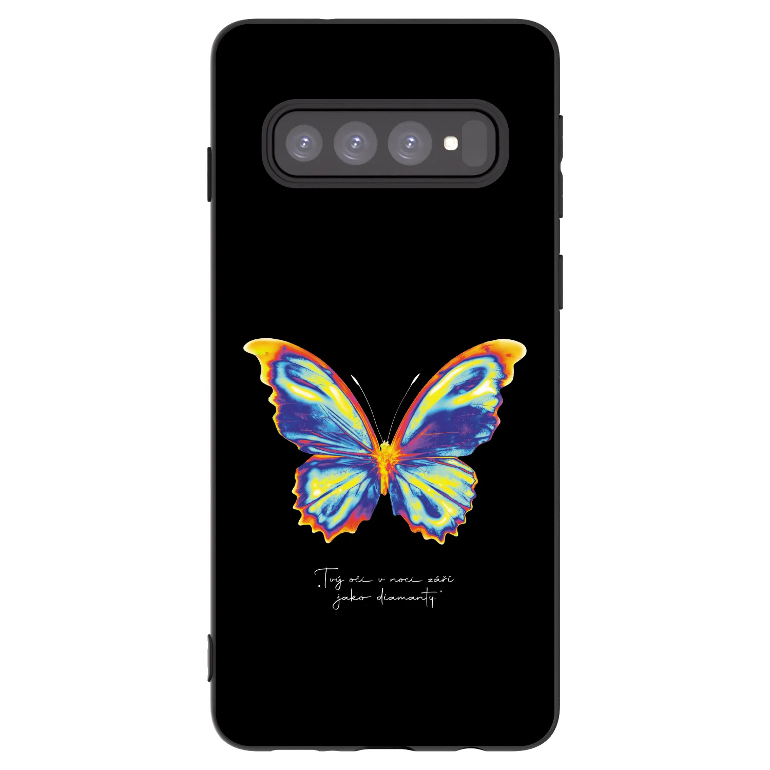 Picasee Samsung Galaxy S10 G973 Hülle - Schwarzes Silikon - Diamanty Black