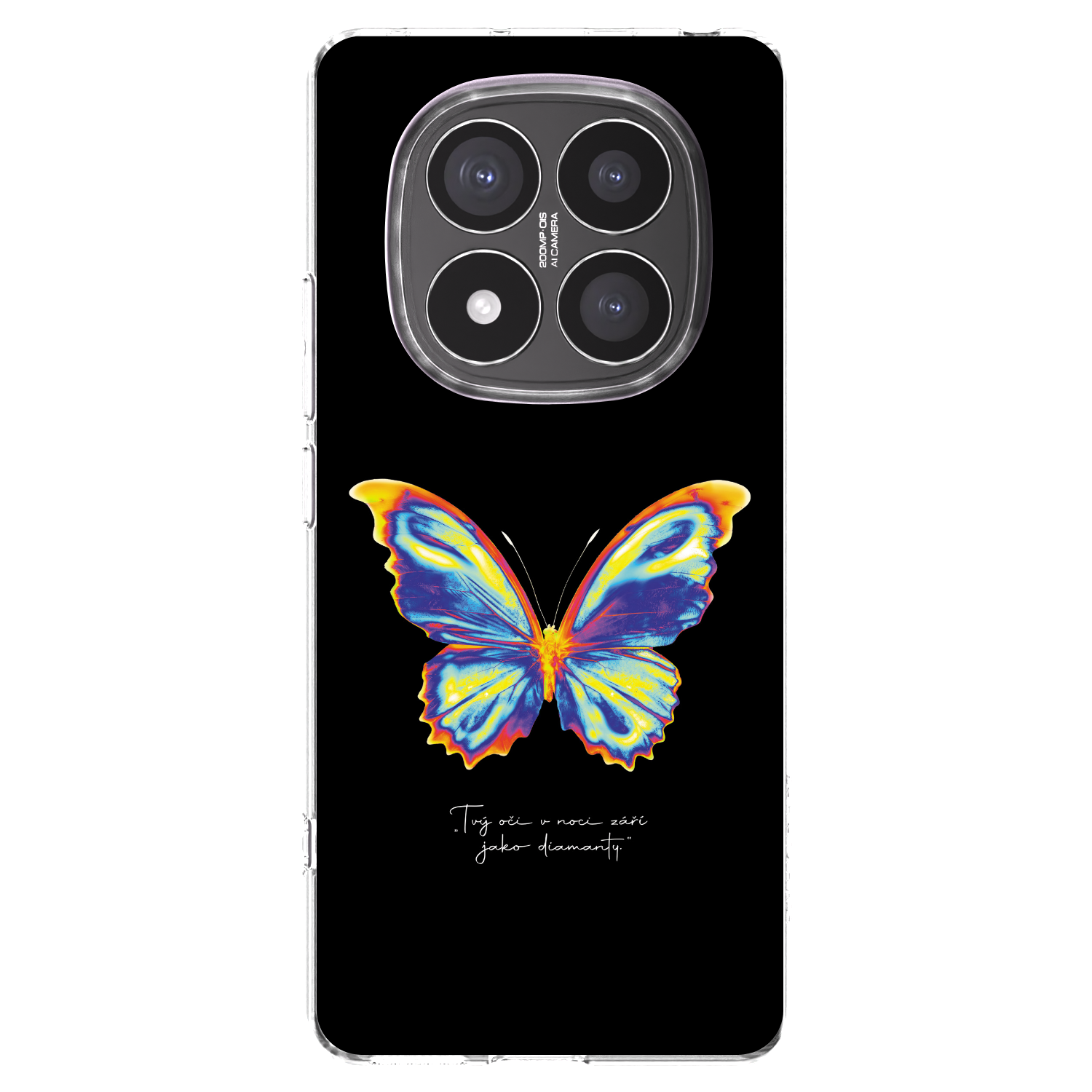 Picasee Xiaomi Redmi Note 14 Pro+ 5G Hülle - Transparentes Silikon - Diamanty Black