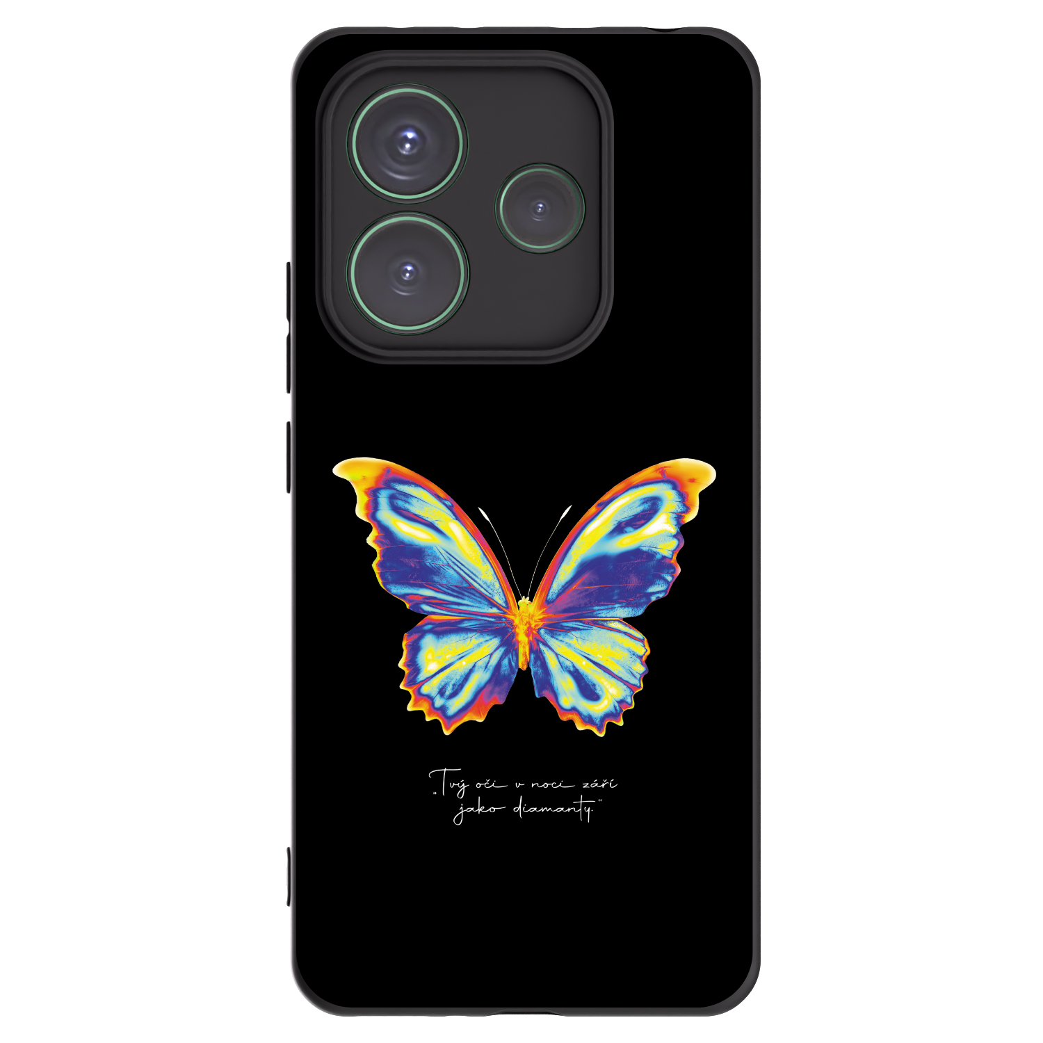 Picasee Xiaomi Redmi Note 14 5G Hülle - Schwarzes Silikon - Diamanty Black