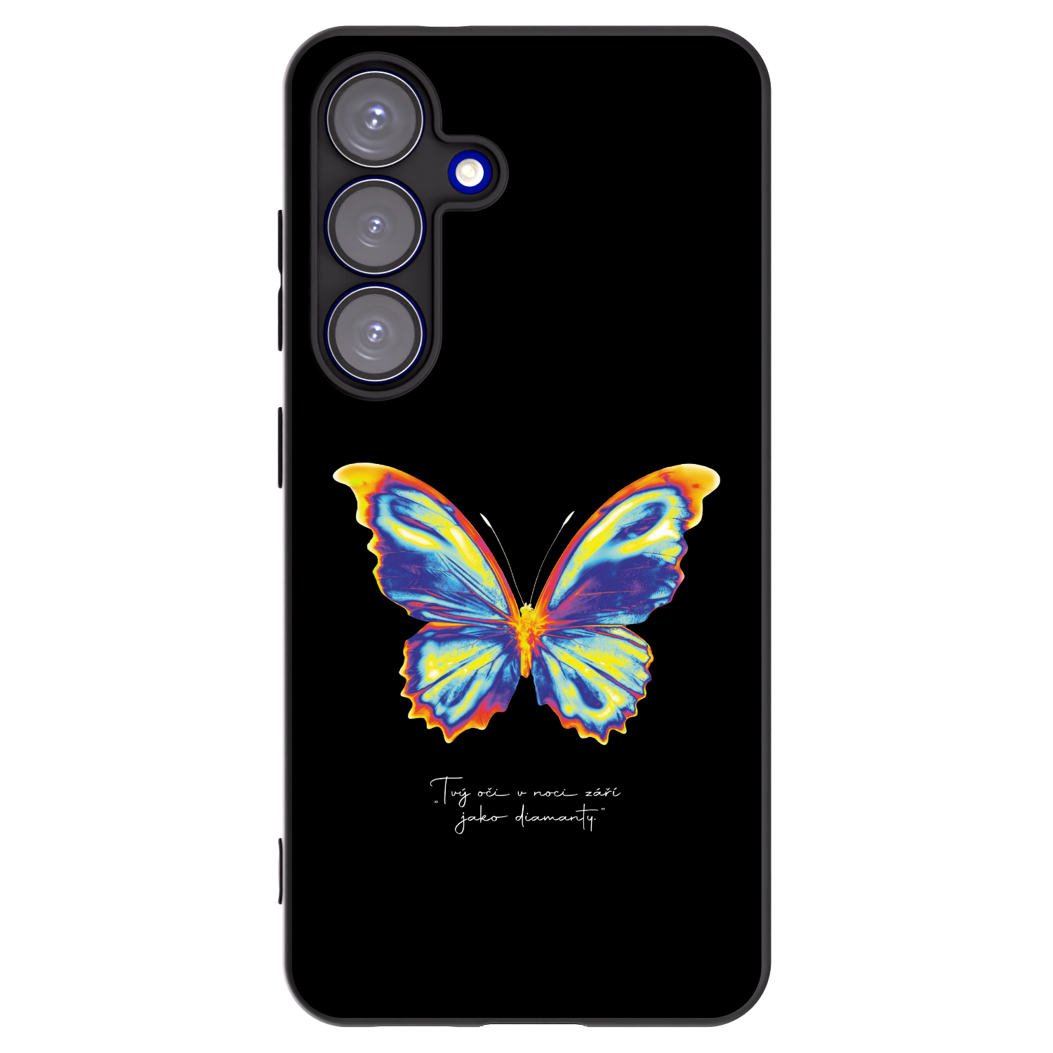 Picasee Samsung Galaxy S25 5G Hülle - Schwarzes Silikon - Diamanty Black