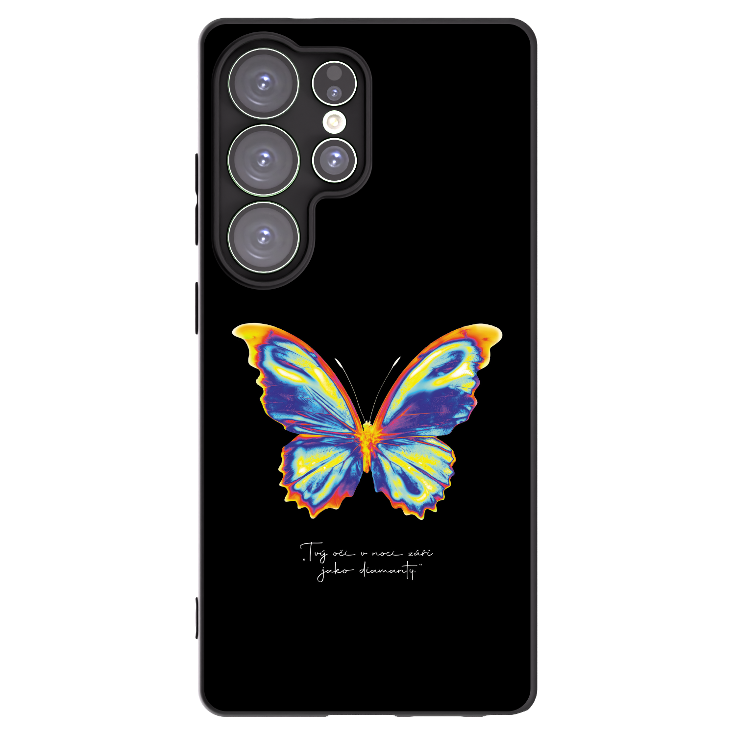 Picasee Samsung Galaxy S25 Ultra 5G Hülle - Schwarzes Silikon - Diamanty Black