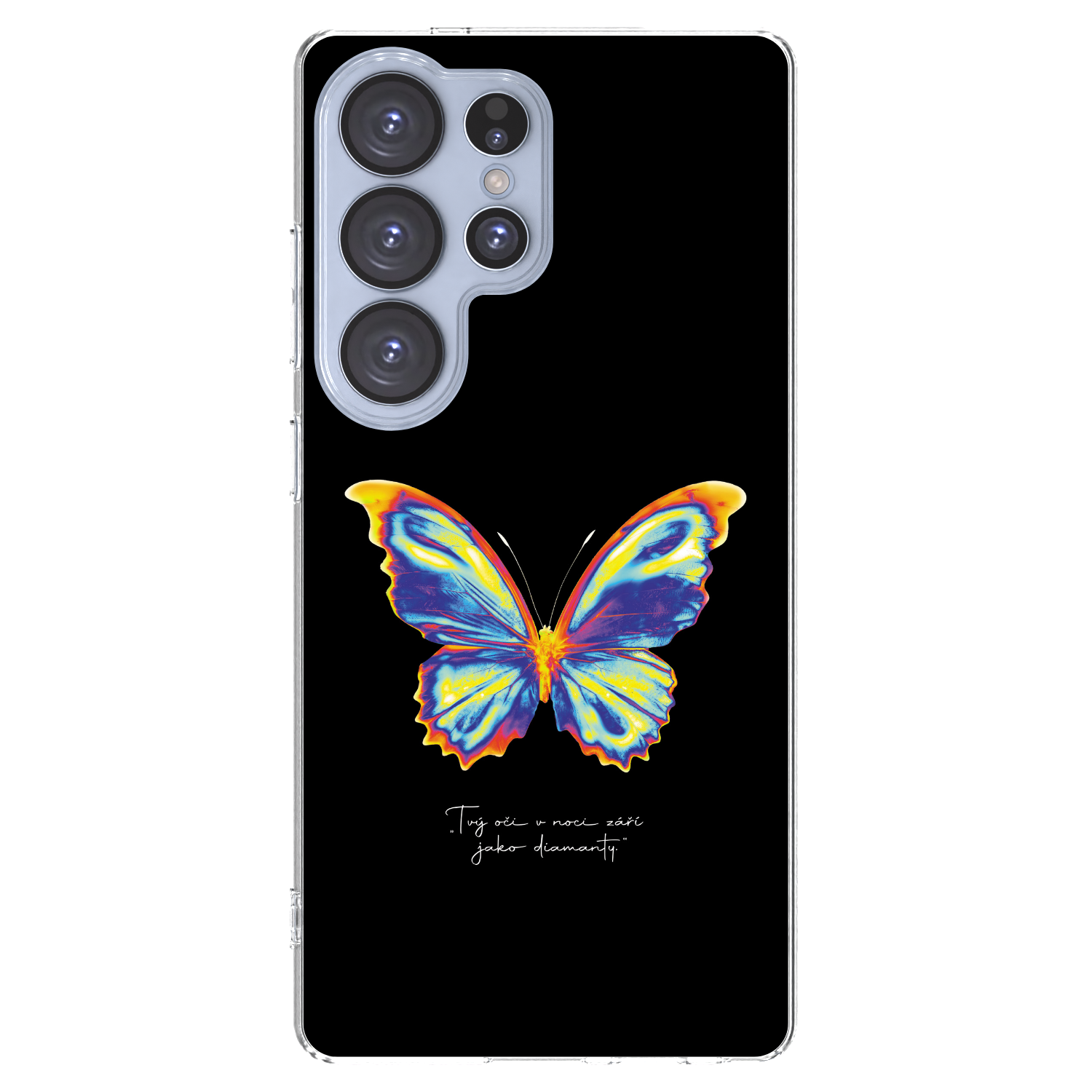 Picasee Samsung Galaxy S25 Ultra 5G Hülle - Transparentes Silikon - Diamanty Black