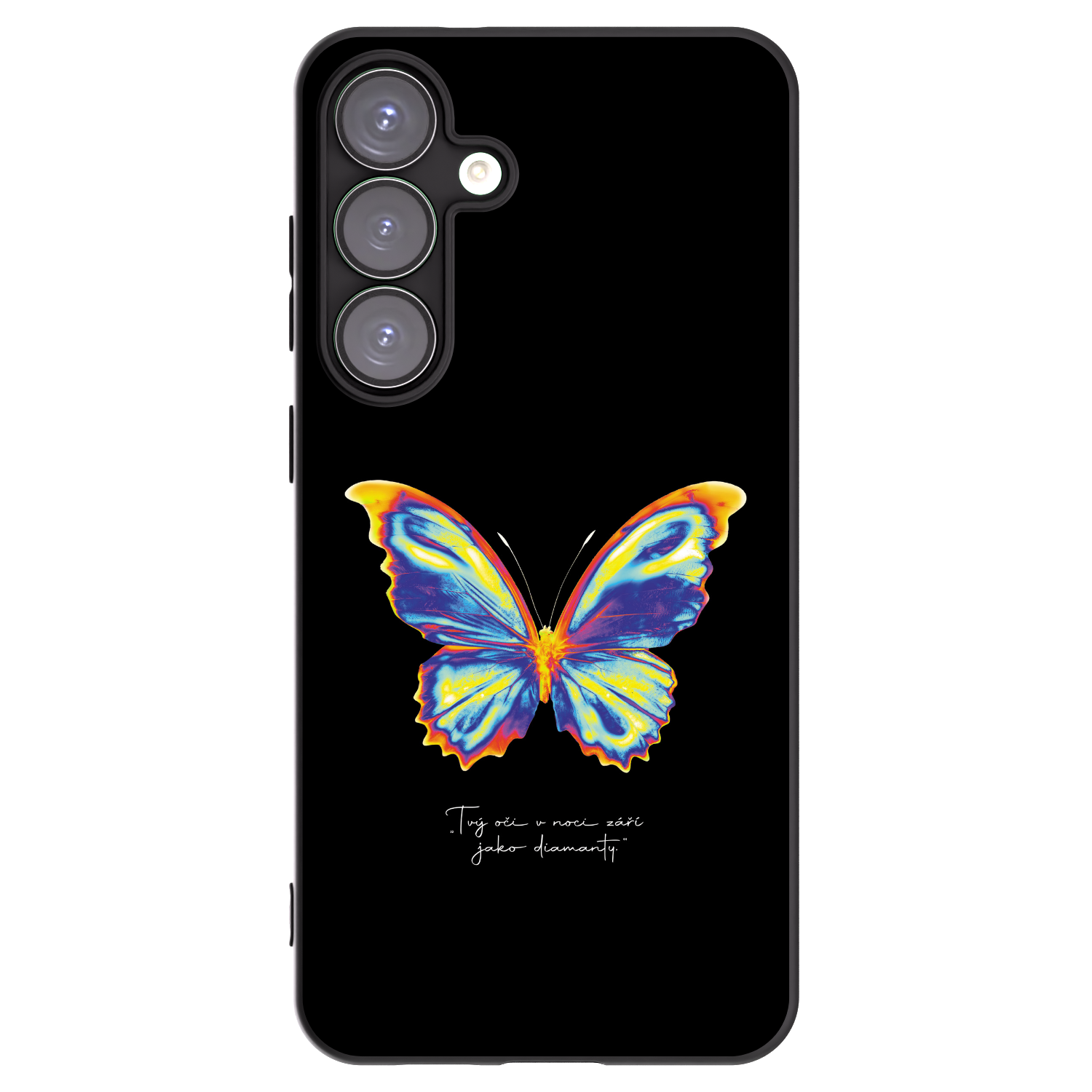 Picasee Samsung Galaxy S25+ 5G Hülle - Schwarzes Silikon - Diamanty Black