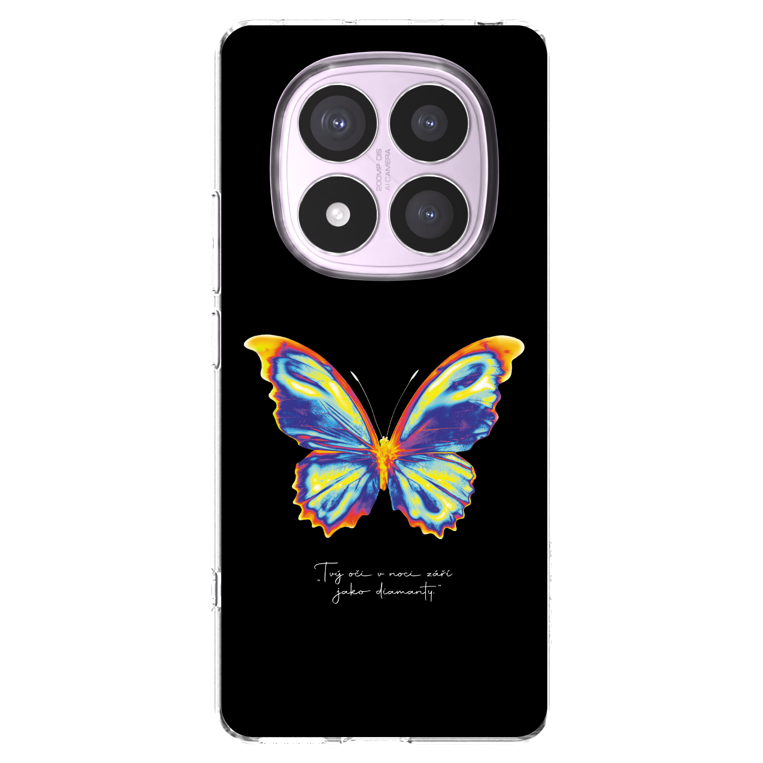 Picasee Xiaomi Redmi Note 14 Pro 4G Hülle - Transparentes Silikon - Diamanty Black