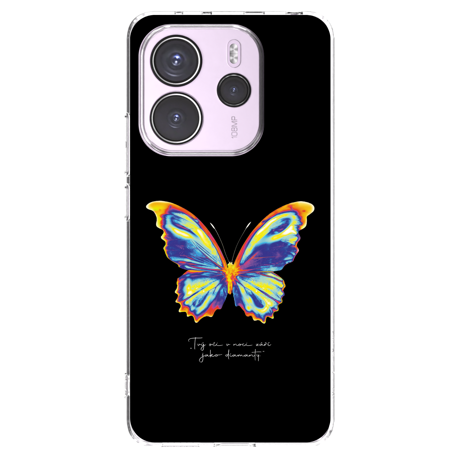 Picasee Xiaomi Redmi Note 14 4G Hülle - Transparentes Silikon - Diamanty Black