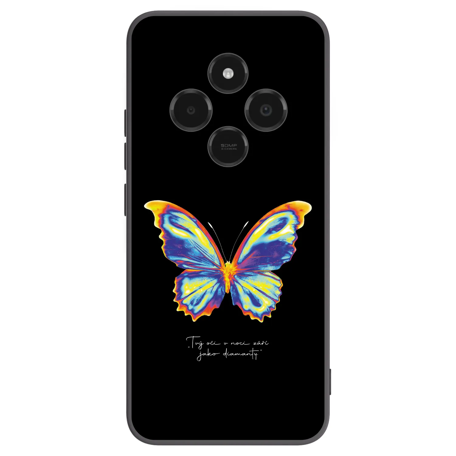 Picasee Xiaomi Poco C75 Hülle - Schwarzes Silikon - Diamanty Black
