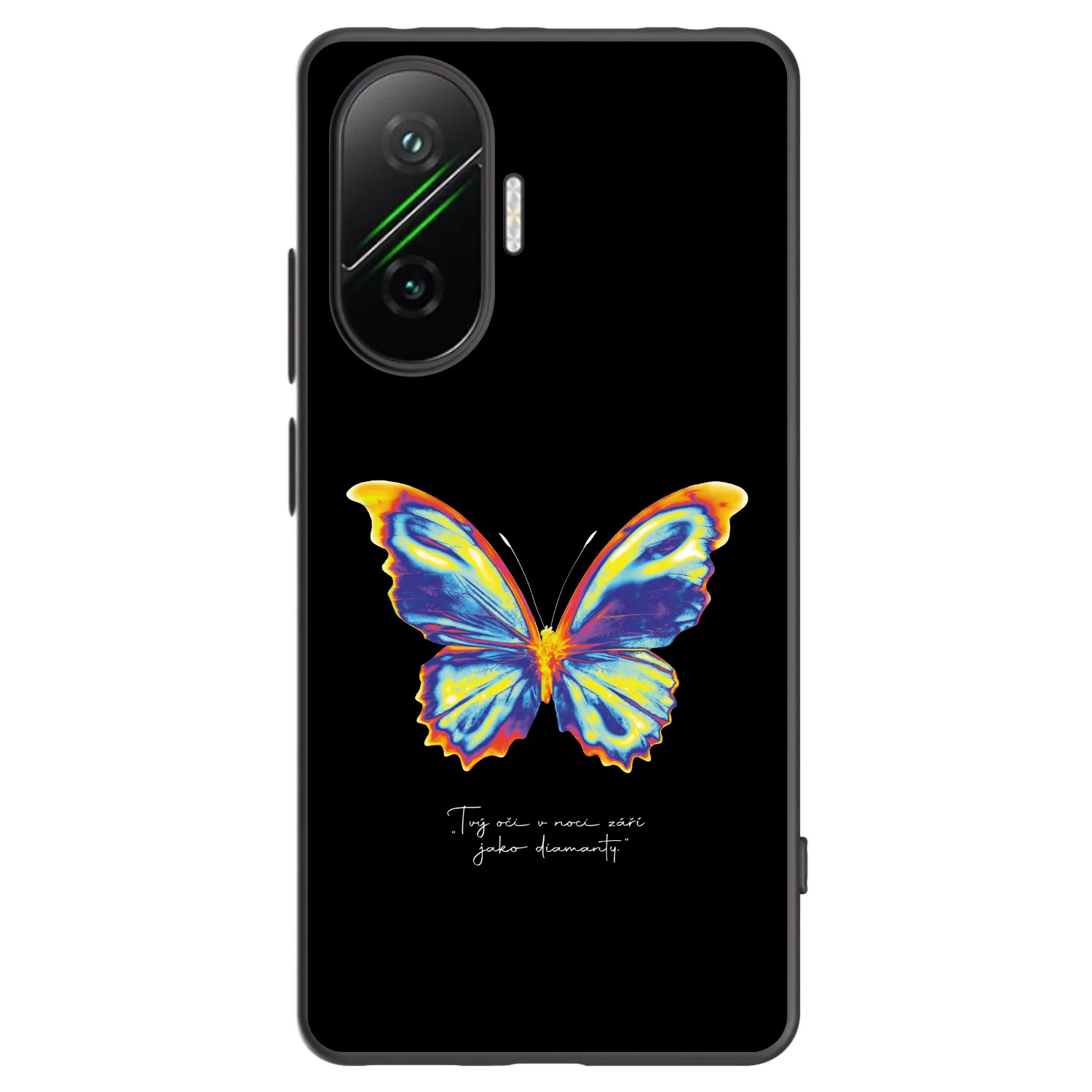 Picasee Xiaomi Poco F7 5G Hülle - Schwarzes Silikon - Diamanty Black