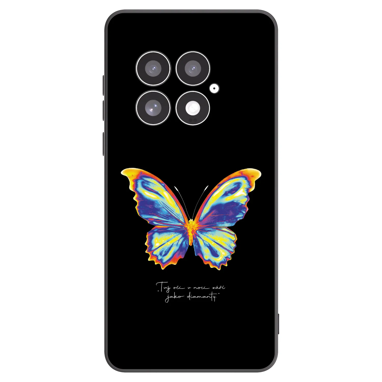 Picasee OnePlus 13 5G Hülle - Schwarzes Silikon - Diamanty Black