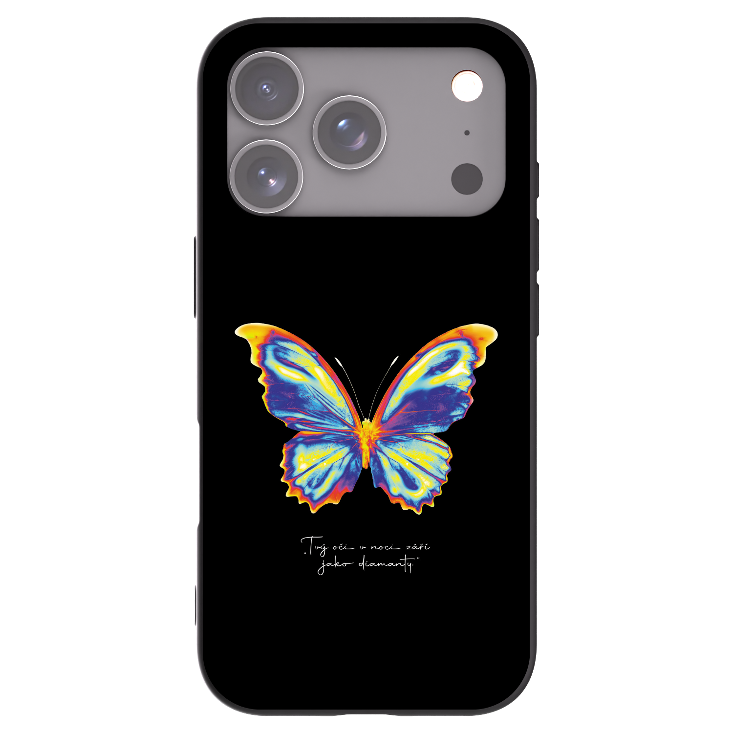 Picasee Apple iPhone 17 Pro Hülle - Schwarzes Silikon - Diamanty Black