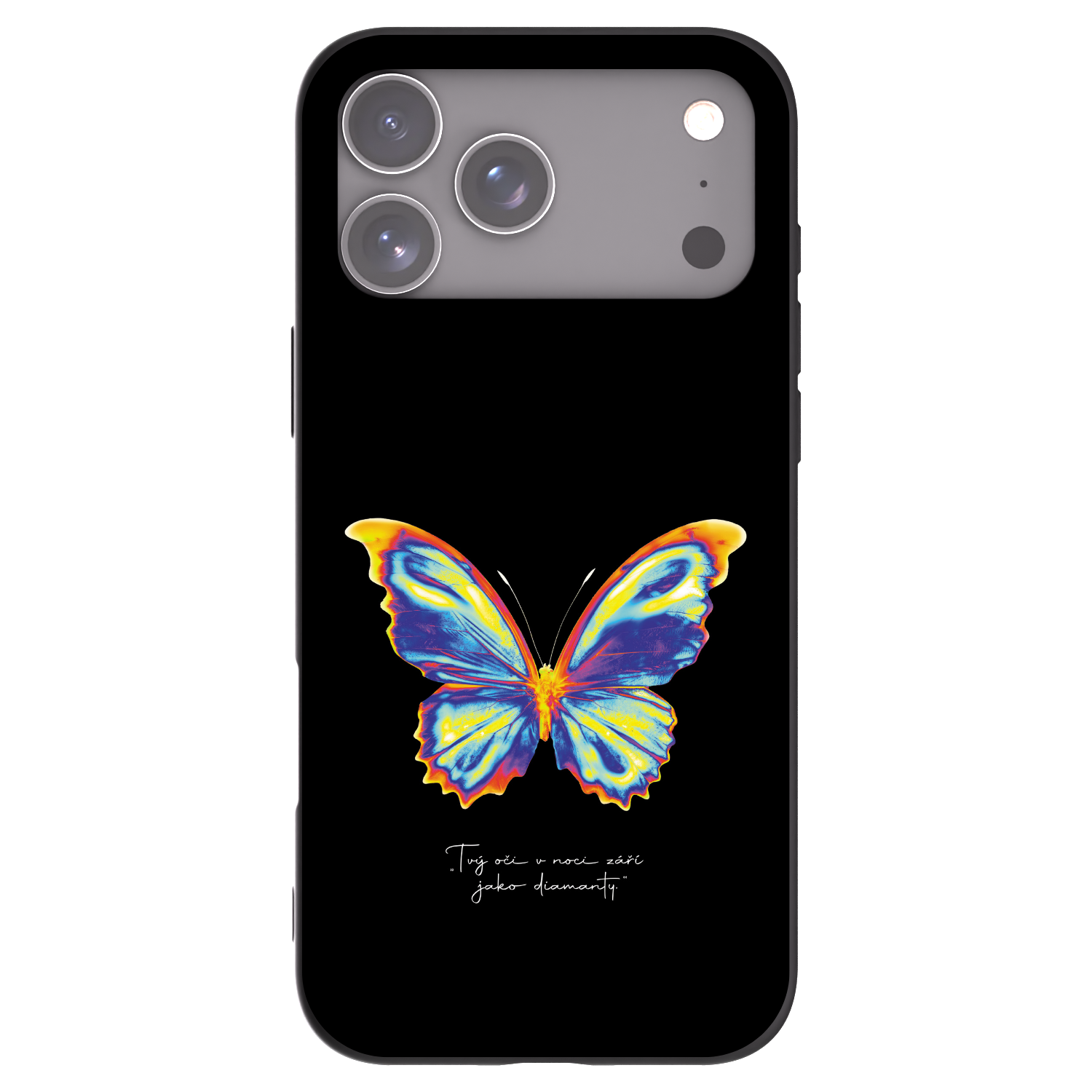Picasee Apple iPhone 17 Pro Max Hülle - Schwarzes Silikon - Diamanty Black