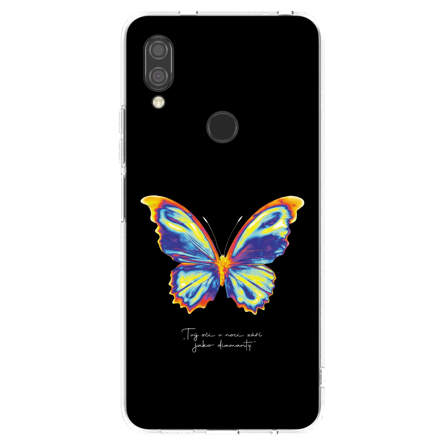 Picasee Xiaomi Redmi 7 Hülle - Transparentes Silikon - Diamanty Black
