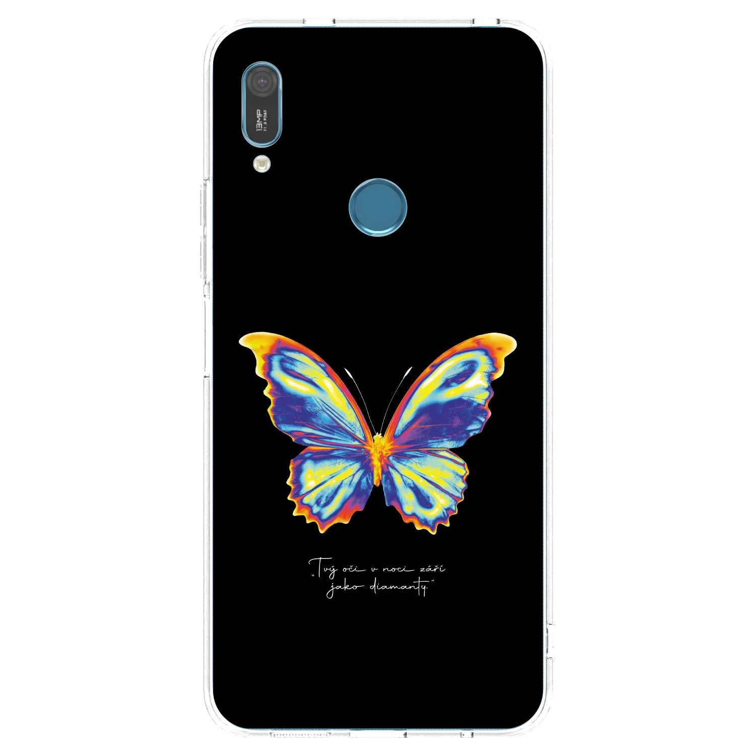 Picasee Huawei Y6 2019 Hülle - Transparentes Silikon - Diamanty Black