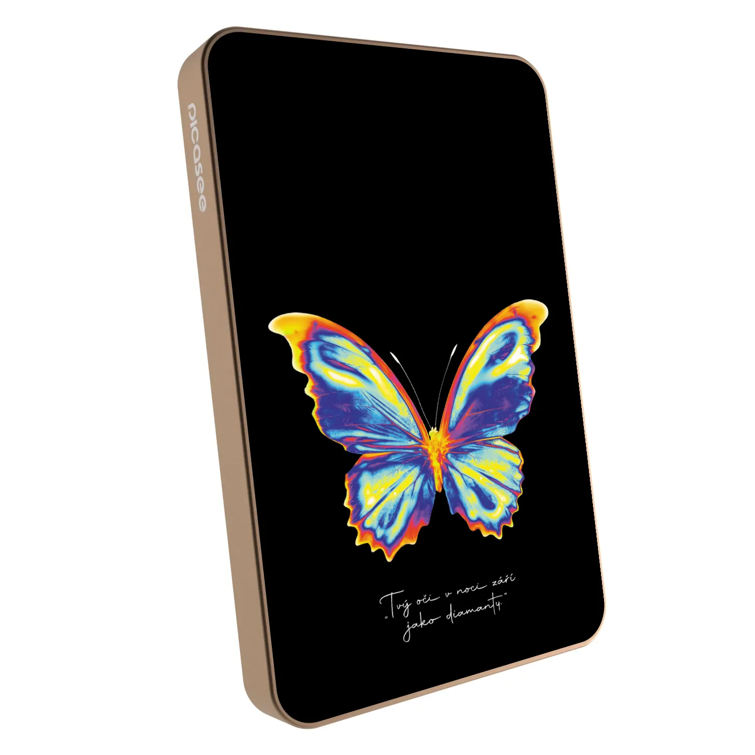 Picasee Powerbank mit MagSafe 5 000 mAh Golden - Diamanty Black