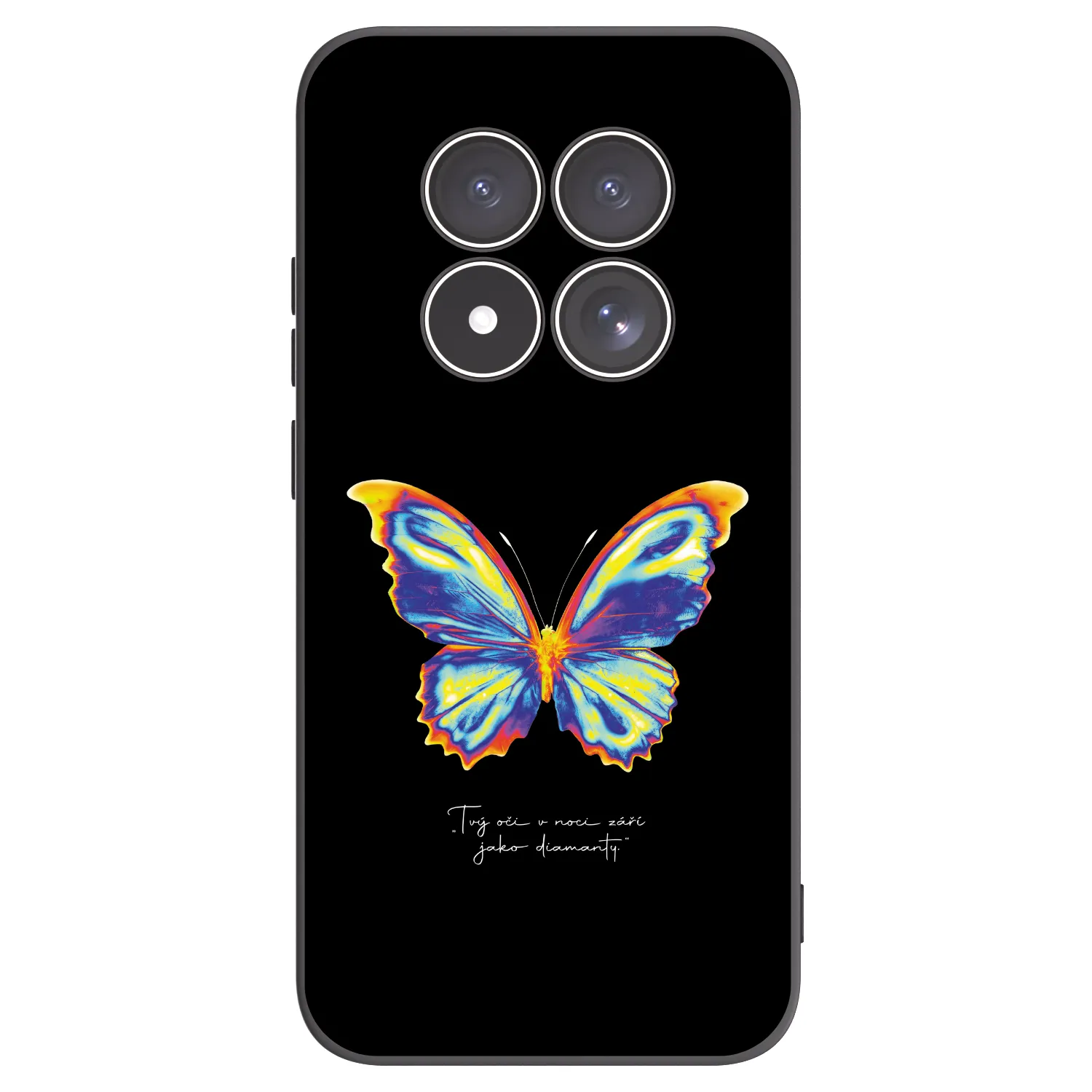 Picasee Xiaomi Redmi Note 15 Pro 4G Hülle - Schwarzes Silikon - Diamanty Black