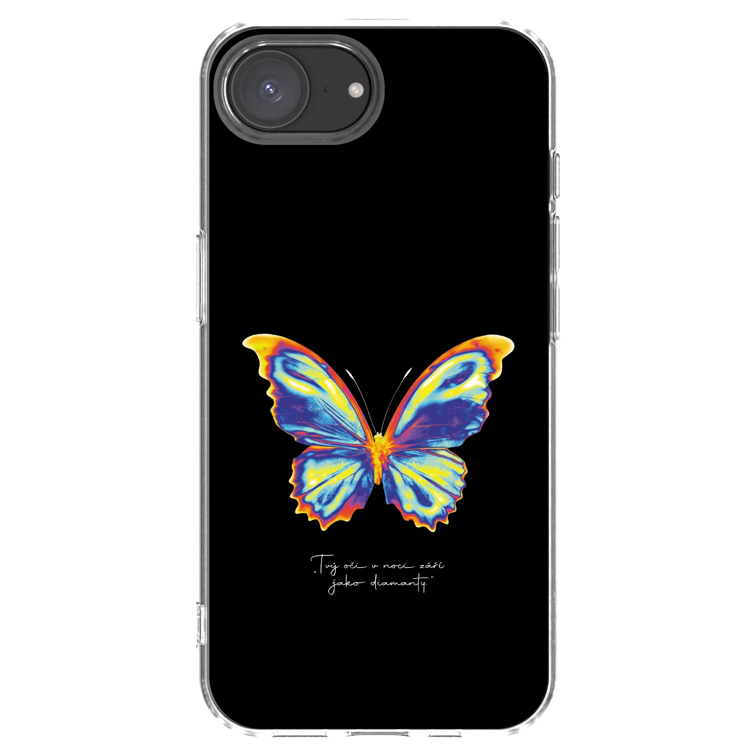 Picasee Apple iPhone 17e Hülle - Transparentes Silikon - Diamanty Black