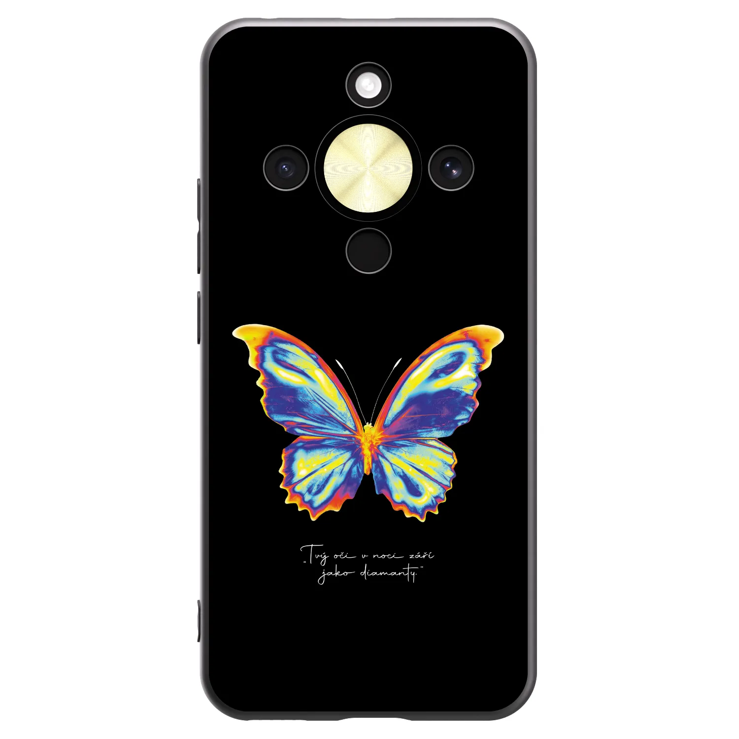 Picasee Honor Magic8 Lite 5G Hülle - Schwarzes Silikon - Diamanty Black