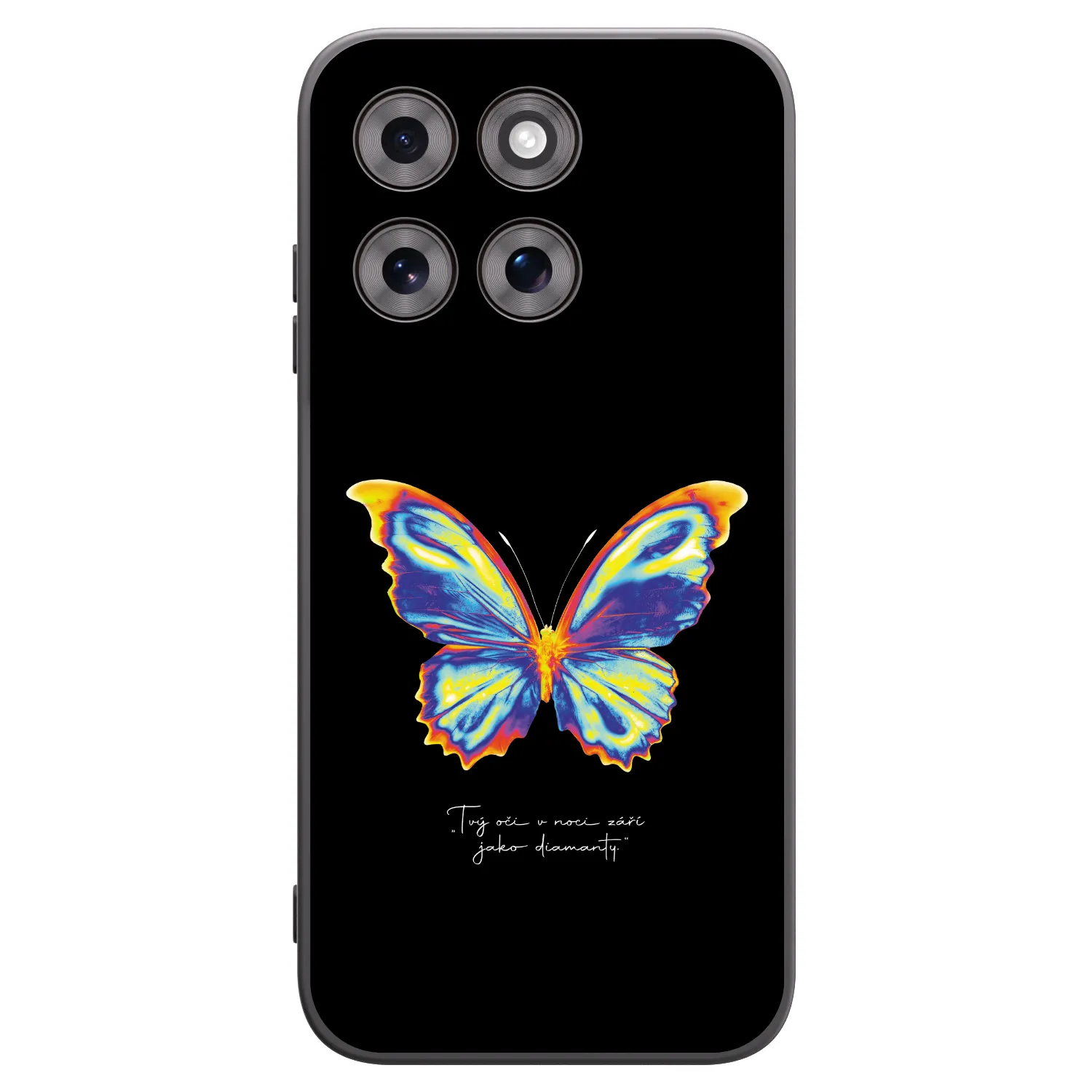 Picasee Motorola Moto G77 Hülle - Schwarzes Silikon - Diamanty Black