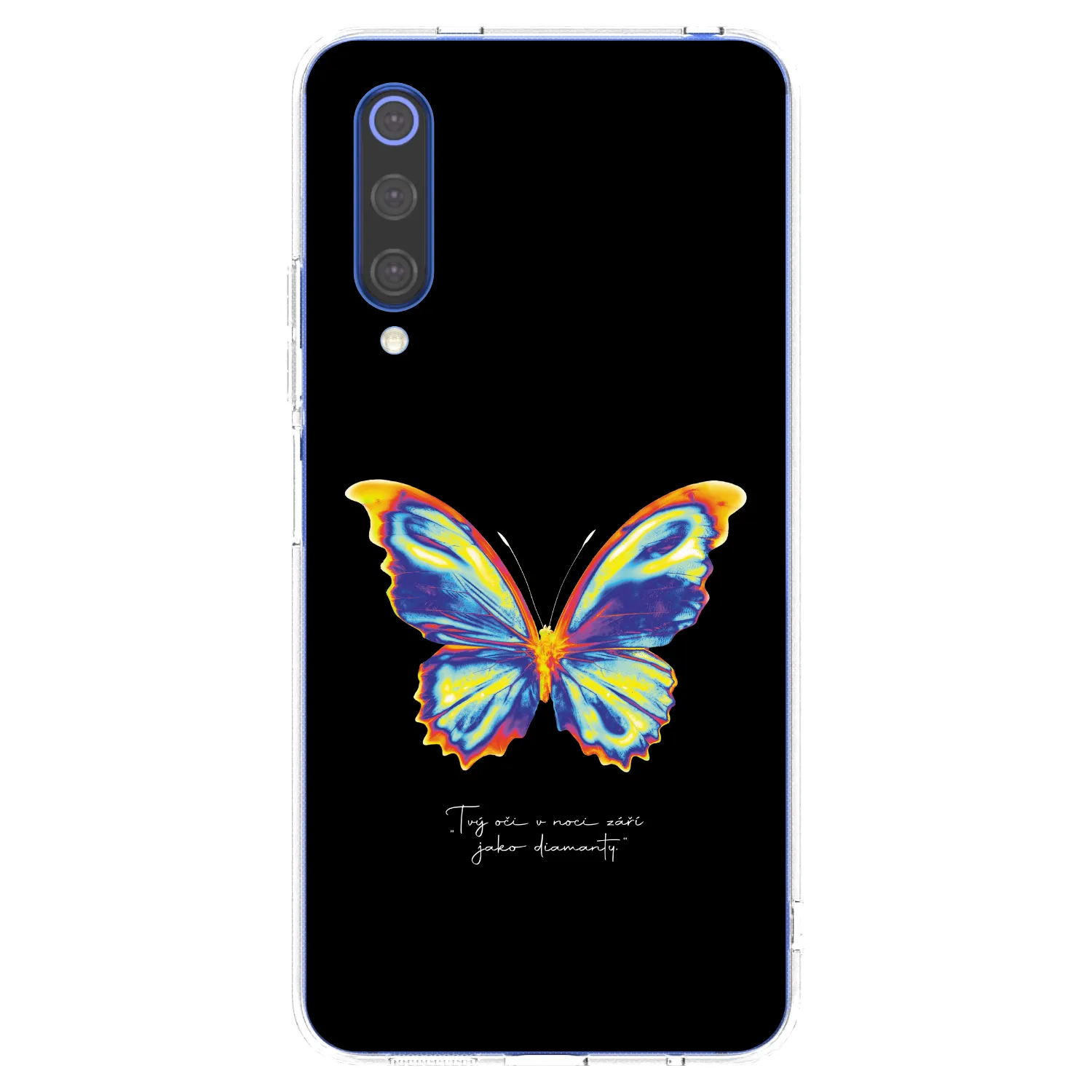 Picasee Xiaomi Mi 9 SE Hülle - Transparentes Silikon - Diamanty Black