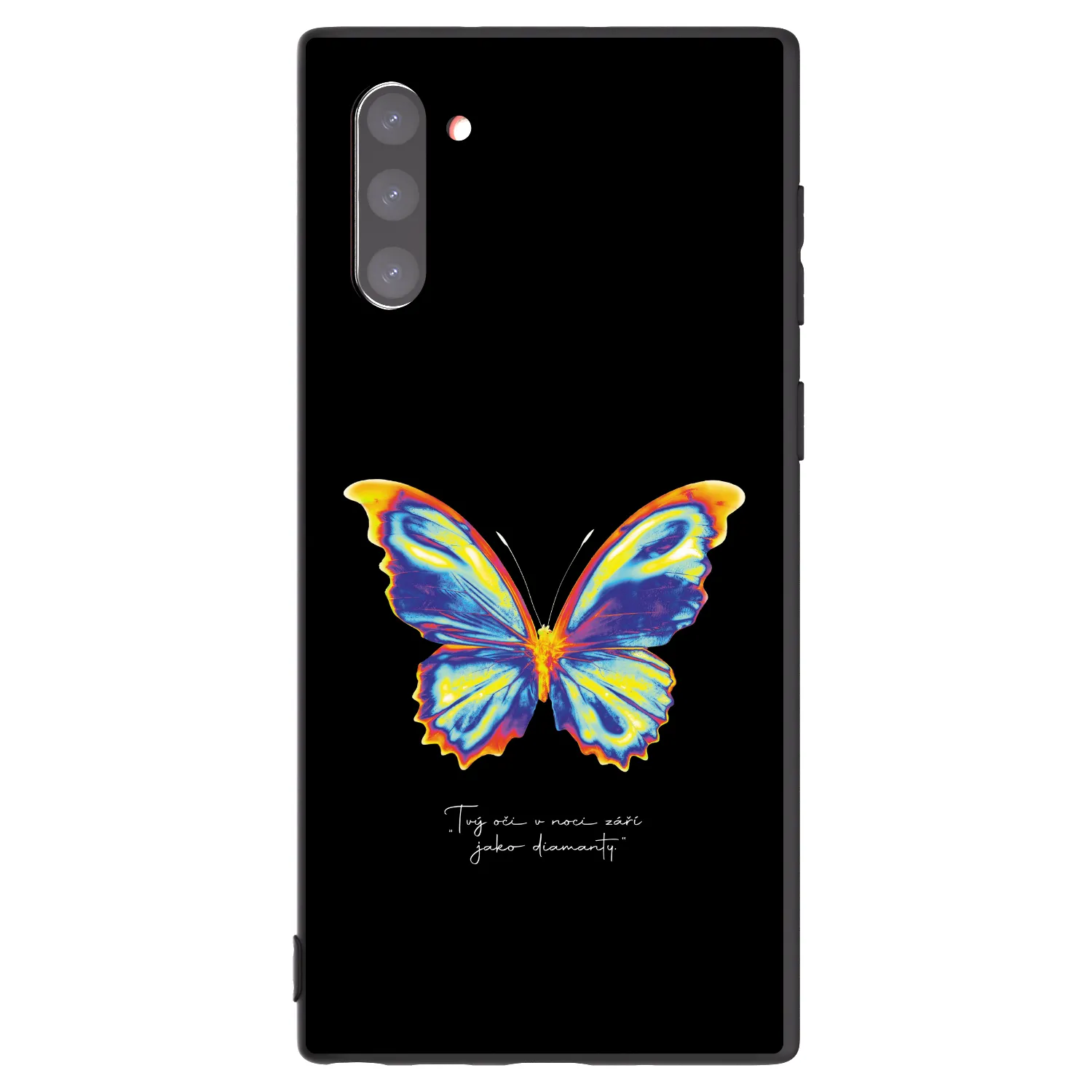 Picasee Samsung Galaxy Note 10 N970F Hülle - Schwarzes Silikon - Diamanty Black