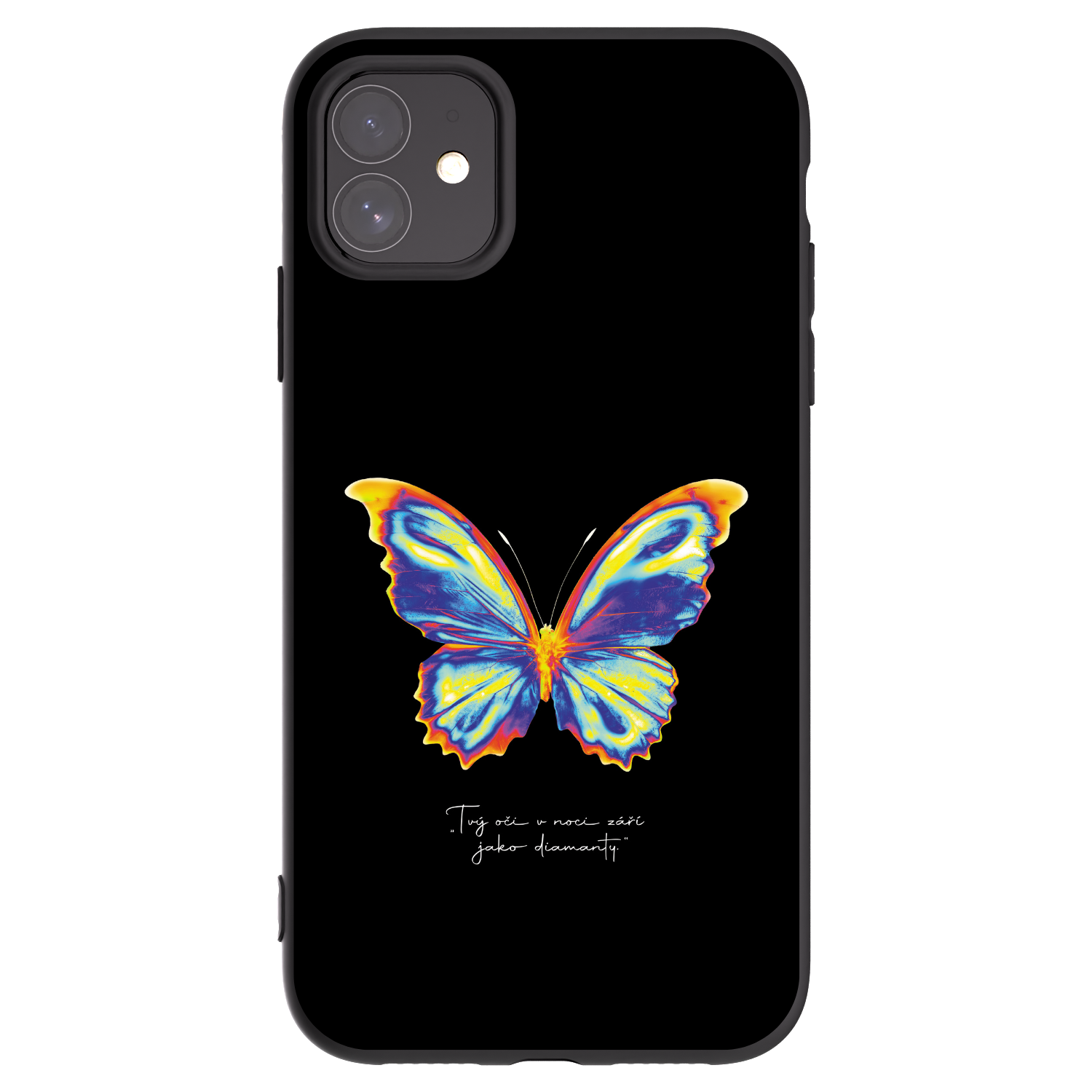 Picasee Apple iPhone 11 Hülle - Schwarzes Silikon - Diamanty Black