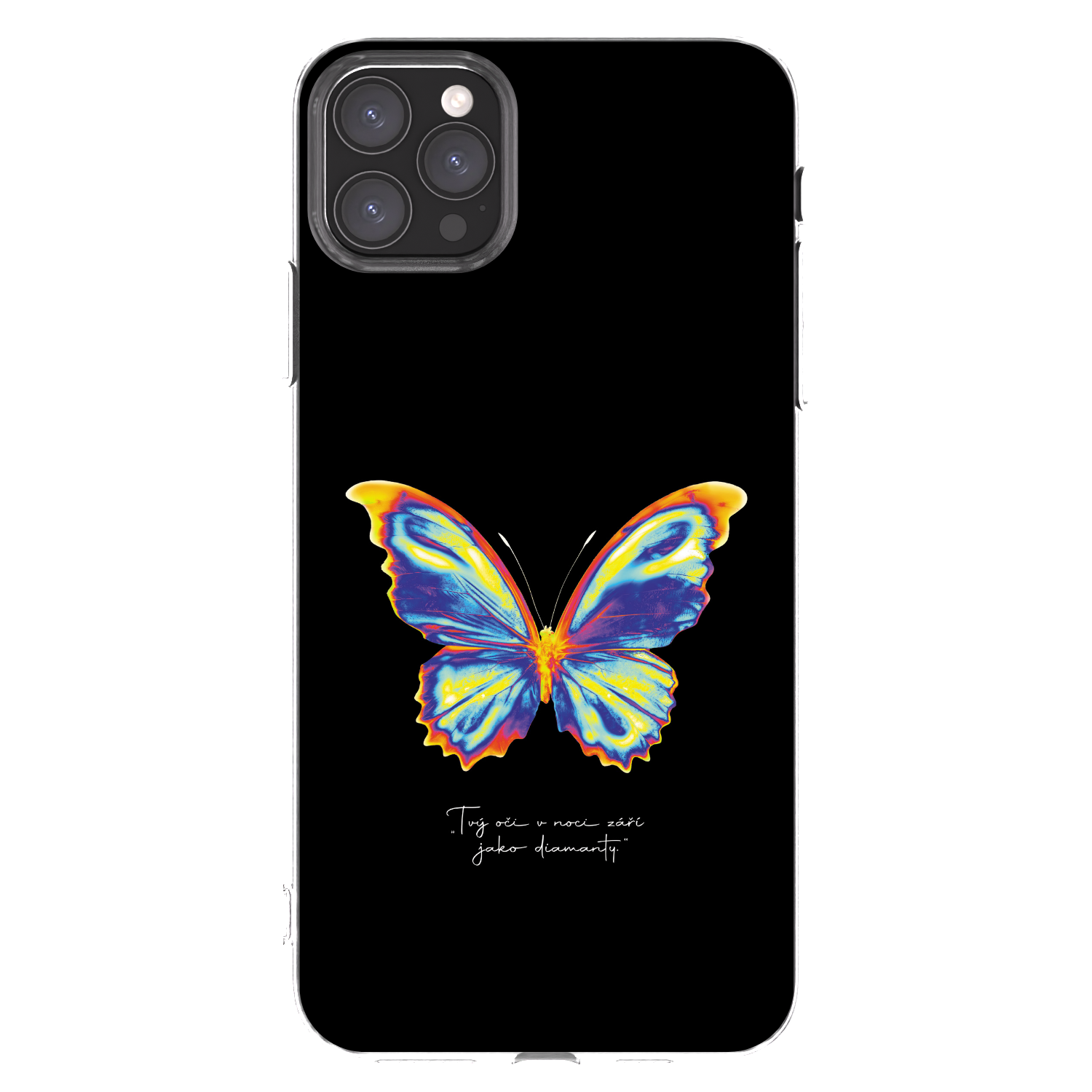 Picasee Apple iPhone 11 Pro Max Hülle - Transparentes Silikon - Diamanty Black