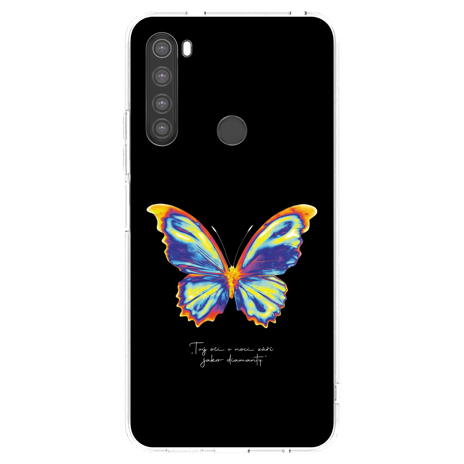 Picasee Xiaomi Redmi Note 8 Hülle - Transparentes Silikon - Diamanty Black