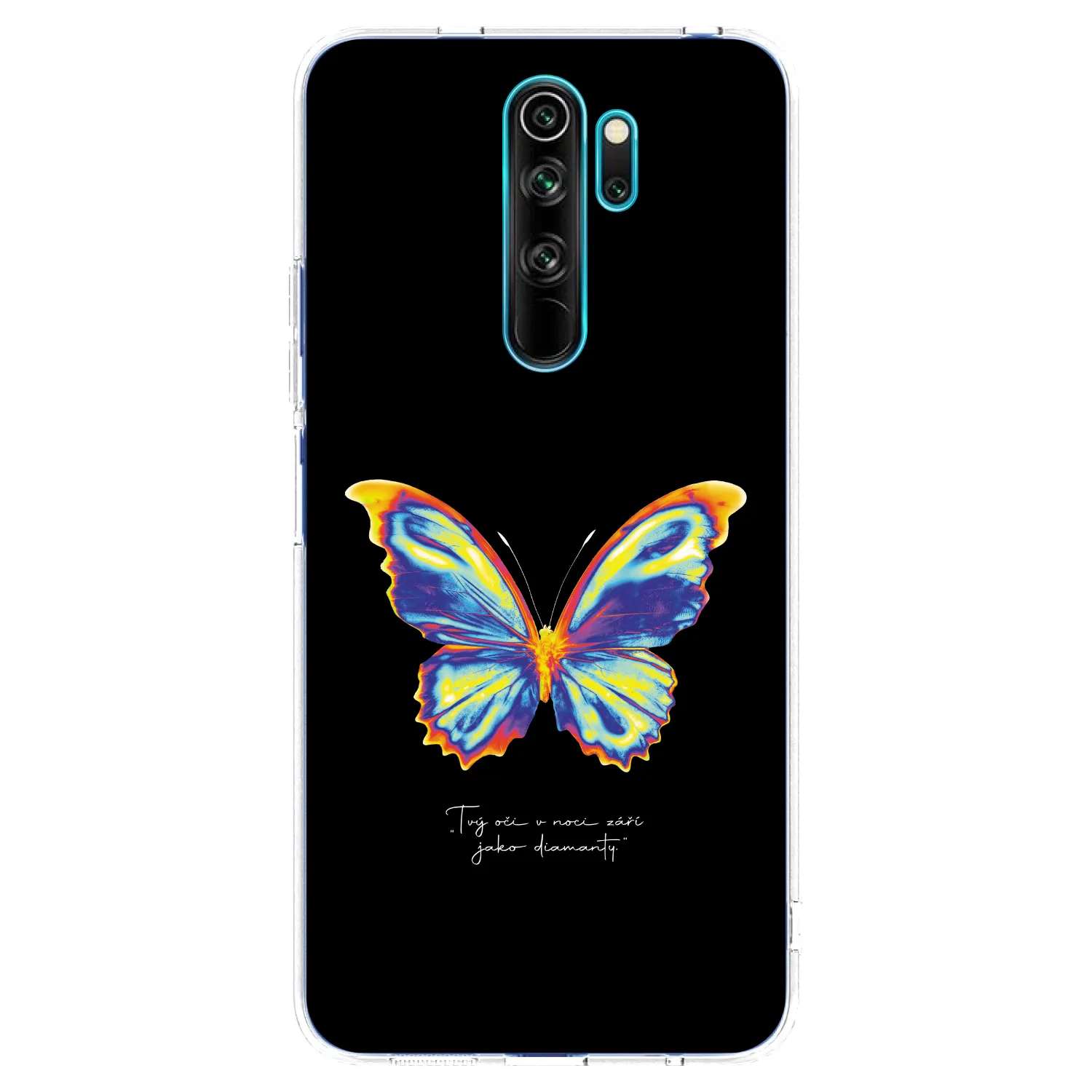 Picasee Xiaomi Redmi Note 8 Pro Hülle - Transparentes Silikon - Diamanty Black