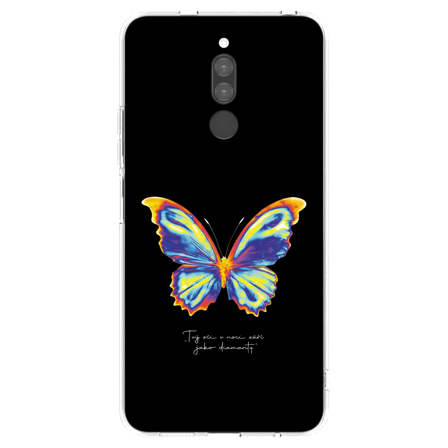 Picasee Xiaomi Redmi 8 Hülle - Transparentes Silikon - Diamanty Black