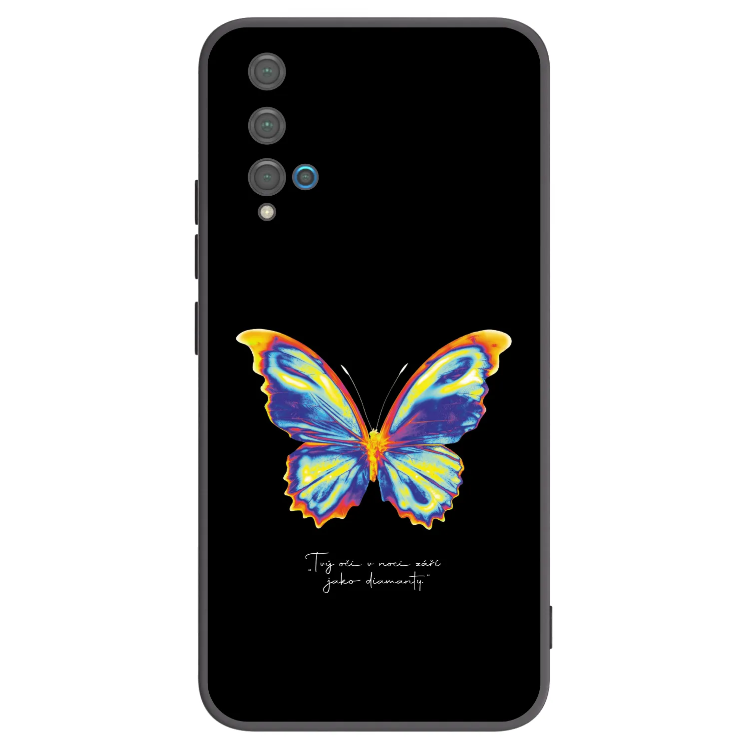 Picasee Huawei Nova 5T Hülle - Schwarzes Silikon - Diamanty Black