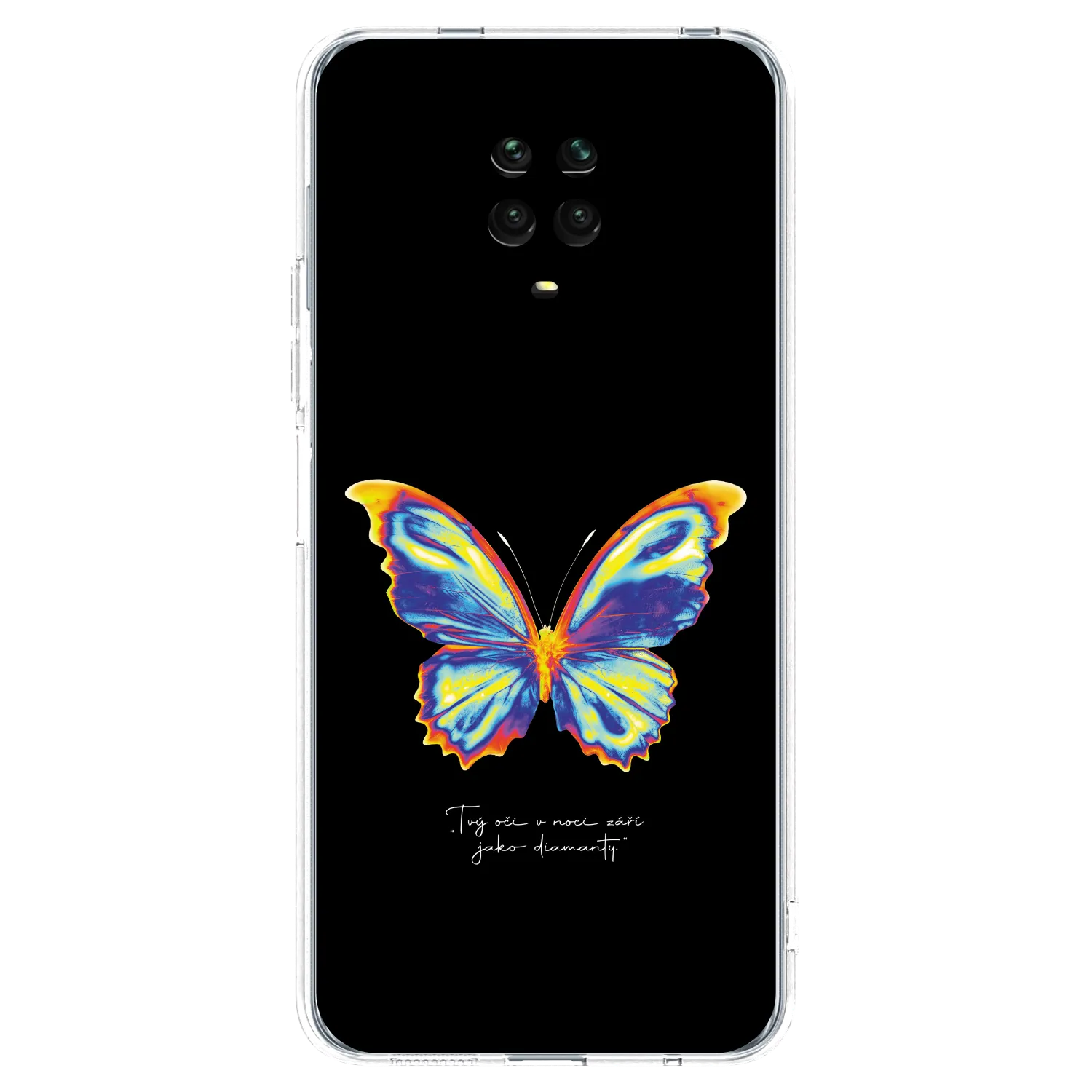 Picasee Xiaomi Redmi Note 9 Pro Hülle - Transparentes Silikon - Diamanty Black