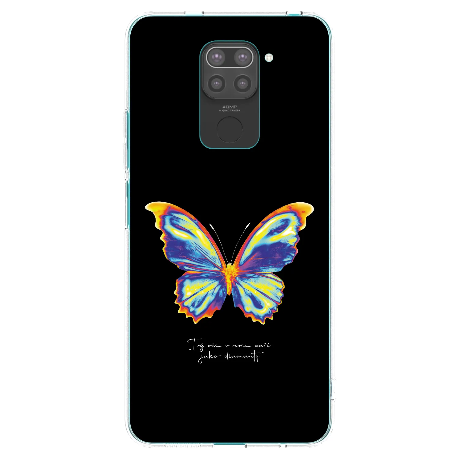 Picasee Xiaomi Redmi Note 9 Hülle - Schwarzes Silikon - Diamanty Black