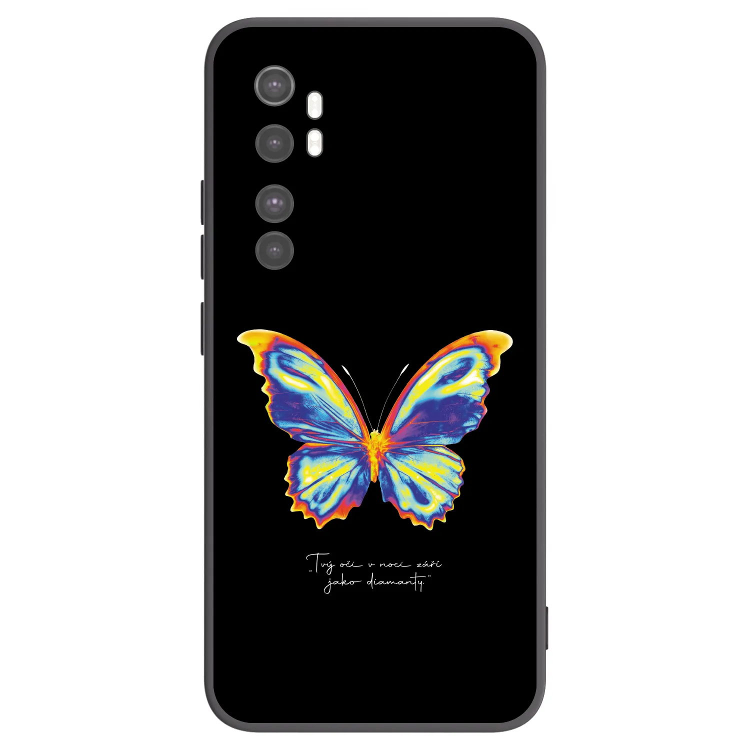 Picasee Xiaomi Mi Note 10 Lite Hülle - Schwarzes Silikon - Diamanty Black