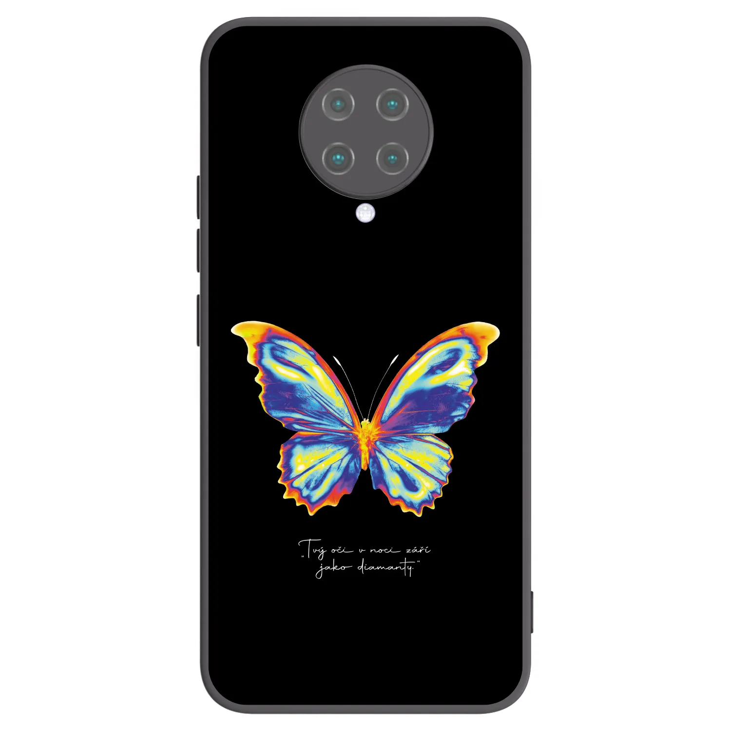Picasee Xiaomi Poco F2 Pro Hülle - Schwarzes Silikon - Diamanty Black