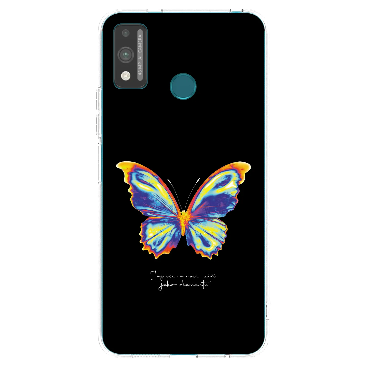 Picasee Honor 9X Lite Hülle - Transparentes Silikon - Diamanty Black