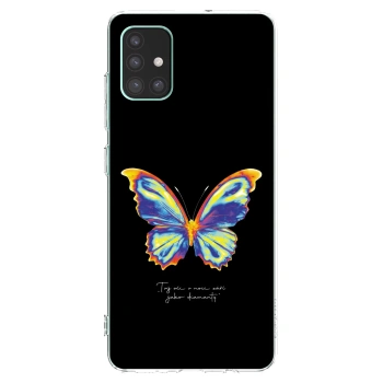 Picasee Samsung Galaxy M51 M515F Hülle - Transparentes Silikon - Diamanty Black
