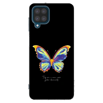Picasee Samsung Galaxy A12 A125F Hülle - Transparentes Silikon - Diamanty Black