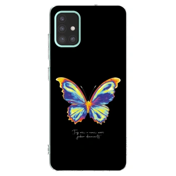 Picasee Samsung Galaxy M31s Hülle - Transparentes Silikon - Diamanty Black