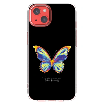 Picasee Apple iPhone 13 Hülle - Transparentes Silikon - Diamanty Black