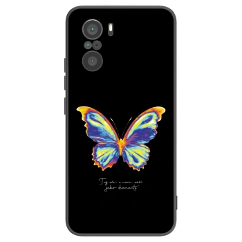 Picasee Xiaomi Poco F3 Hülle - Schwarzes Silikon - Diamanty Black