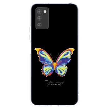 Picasee Samsung Galaxy A02s A025G Hülle - Transparentes Silikon - Diamanty Black