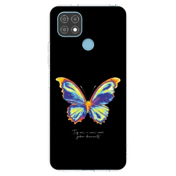 Picasee Realme C21 Hülle - Transparentes Silikon - Diamanty Black